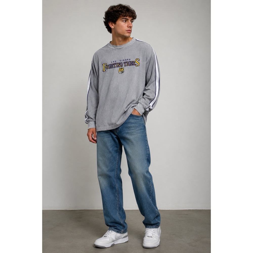 Starter Sweater M LSU Tigers University Fighting Tigers Preppy Academia